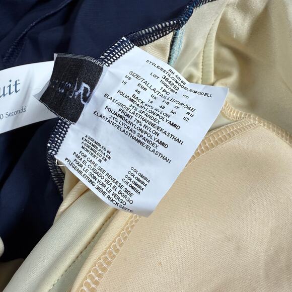 Miraclesuit NWT Spectra Trilogy One Piece Swimsuit Colorblock Size 16 Blue Black - Picture 5 of 11